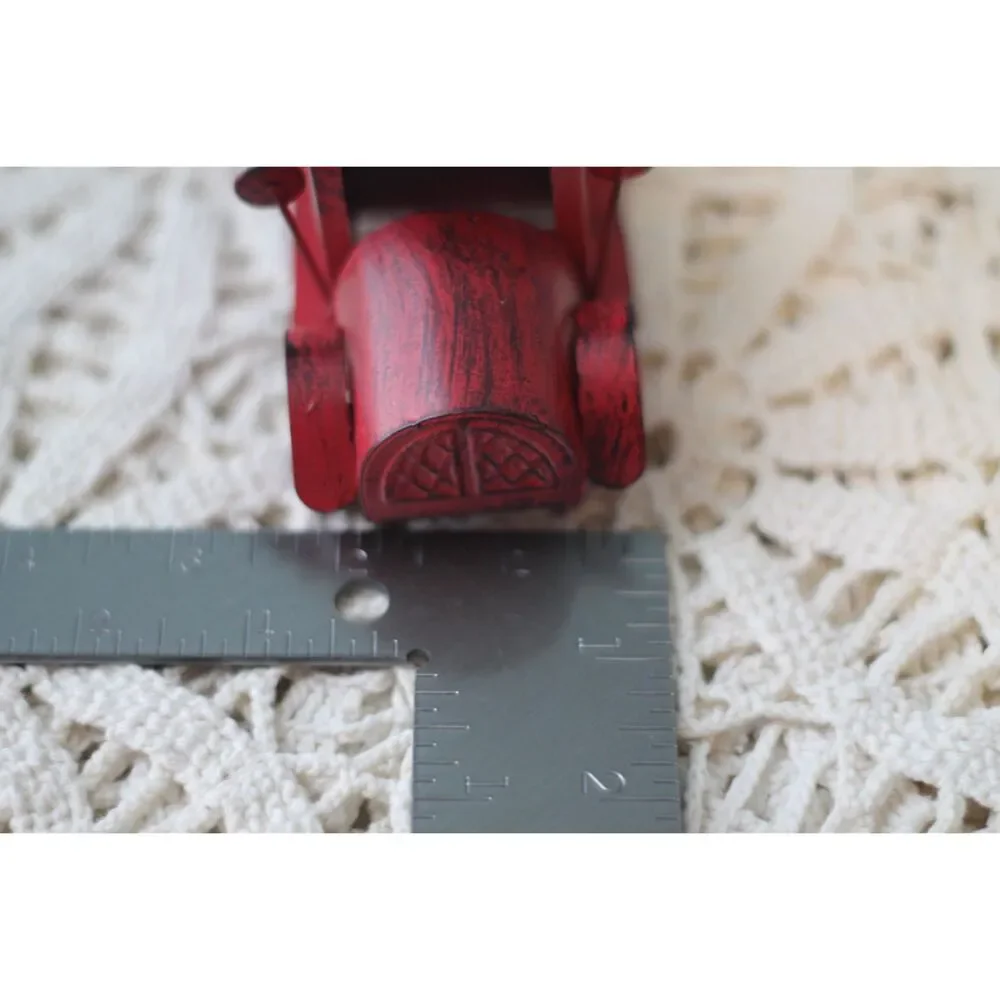 farmhouse style Christmas ornament with vintage style red pickup truck and tree